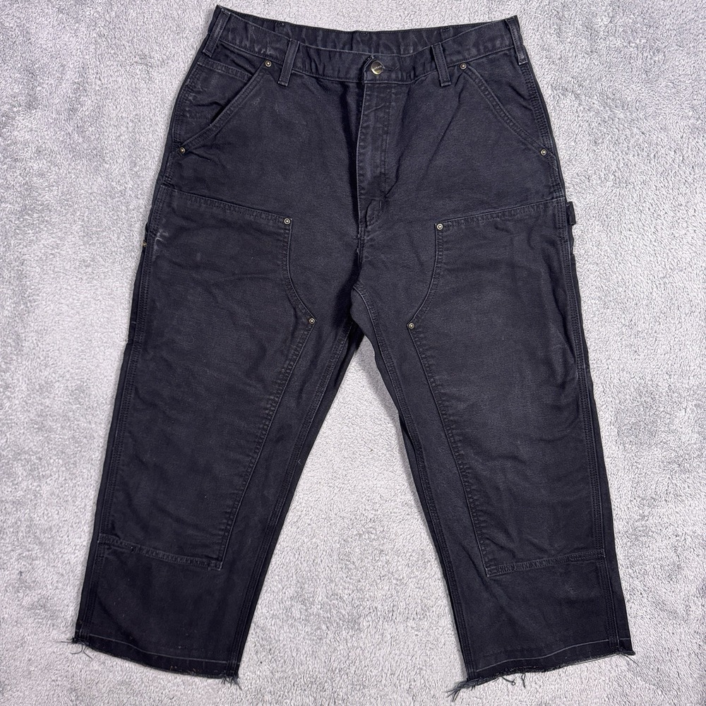Carhartt B136 Men 34x26 Carpenter Double Knee Pant Loose Utility Canvas Thrashed